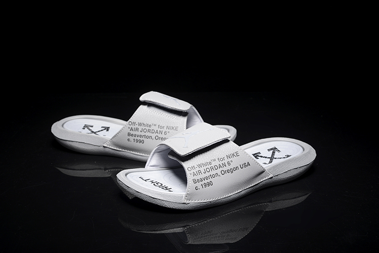 Off White x Jordan Hydro 6 Sandals Grey White - Click Image to Close